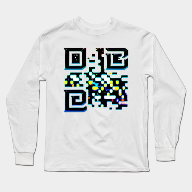QR code art design Long Sleeve T-Shirt by marklink